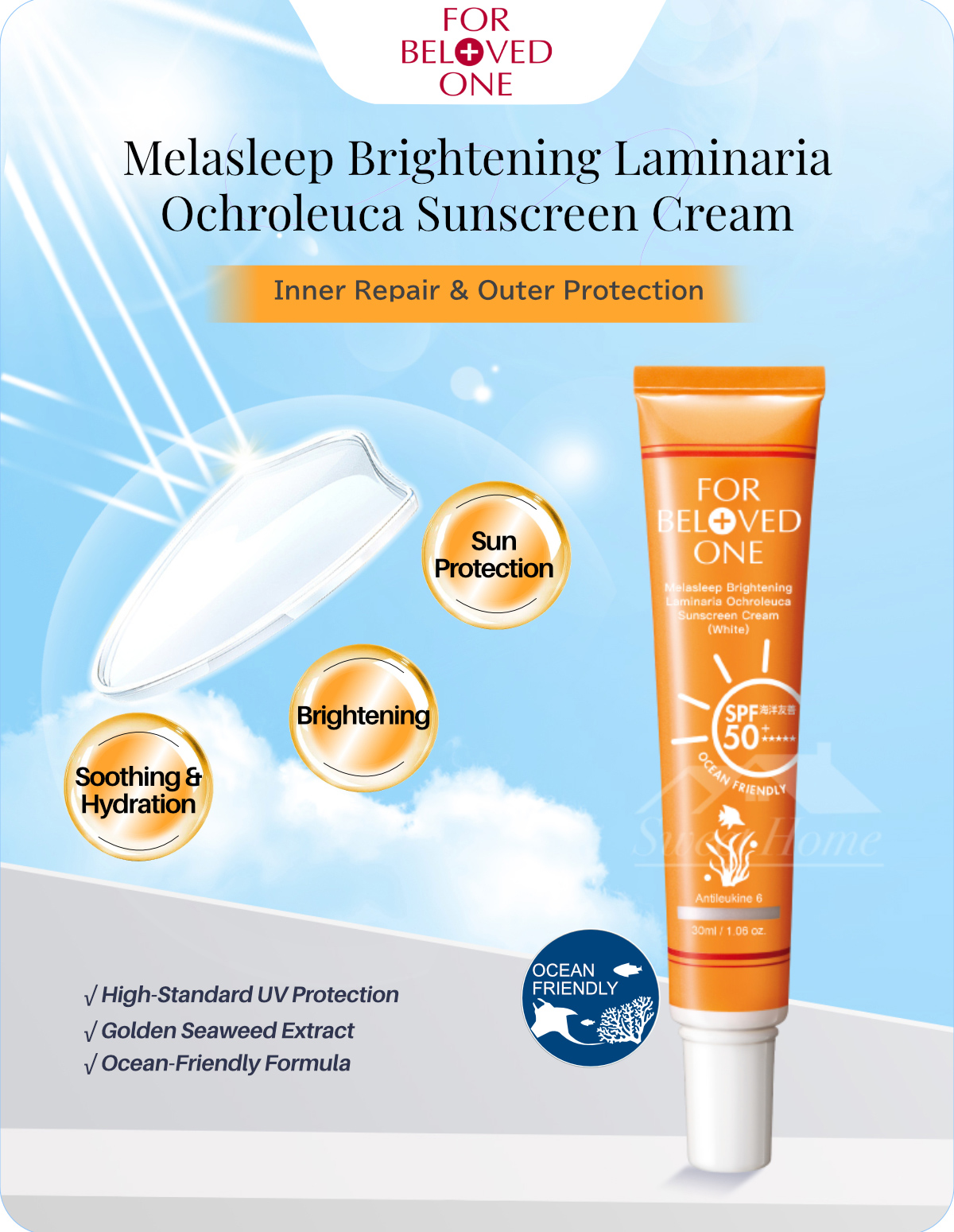 Melasleep Brightening Laminaria Ochroleuca Sunscreen Cream-1